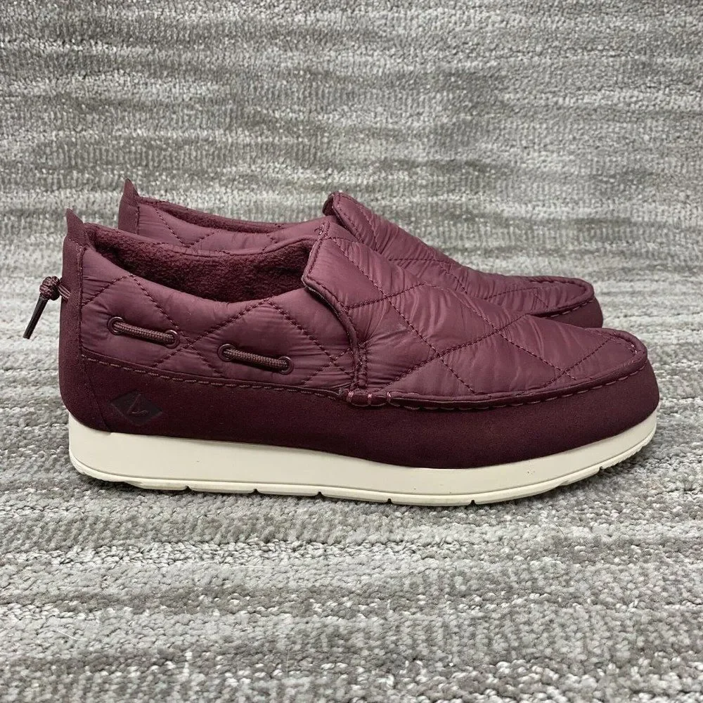 Sperry mens Top-Sider Moc-Sider slip on shoes Size 8.5 M Burgundy Lightweight